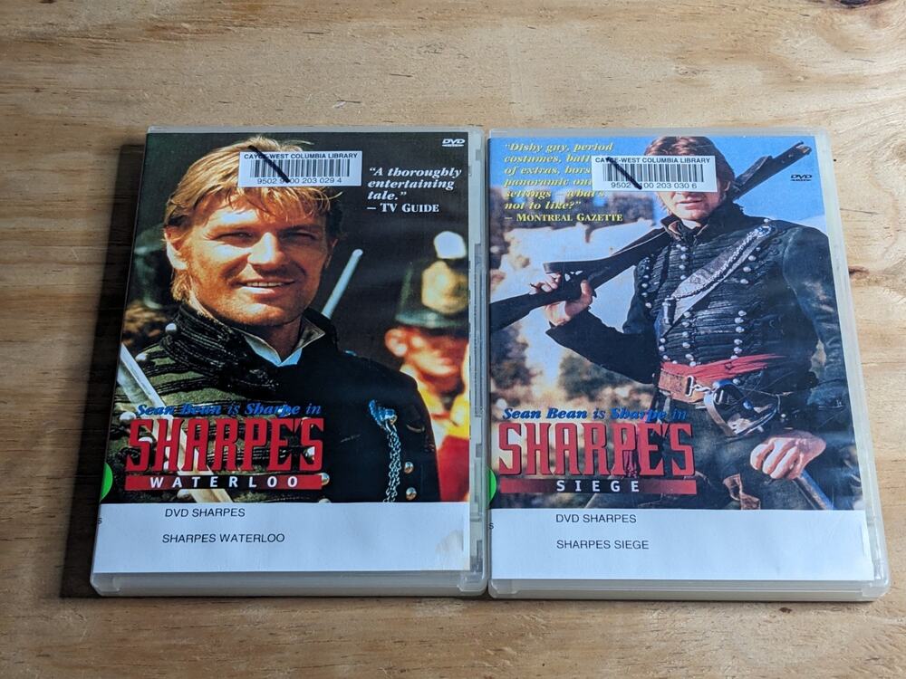 Sharpe's Sean Bean DVD Collection Set Siege + Waterloo Historical Drama War